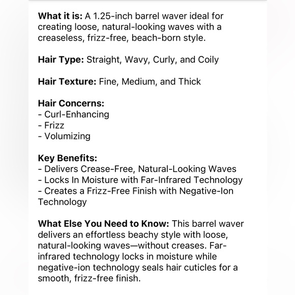 NIB Anika High Tide Jumbo Deep Waver - Picture 4 of 5